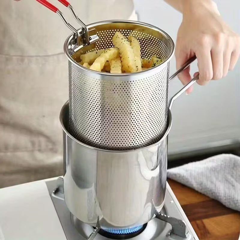 🍤Exclusive offer for our fans! Limited-time low price!🎁Household stainless steel fryer